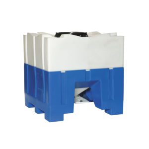 8091 - Closed Top, Bottom Discharge Plastic Hopper Bin