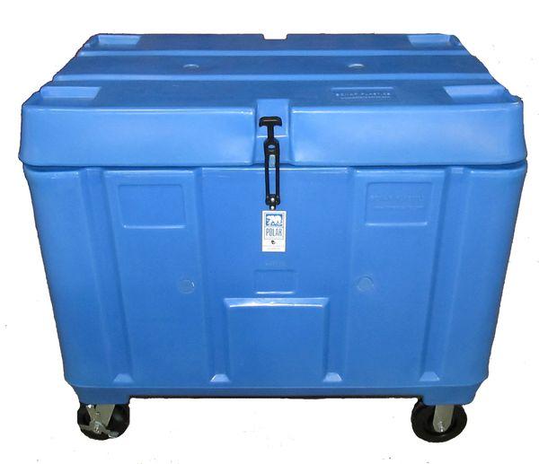 11 Cu Ft Dry Ice Box w/ Hinged Lid, Caster Wheels, 19344