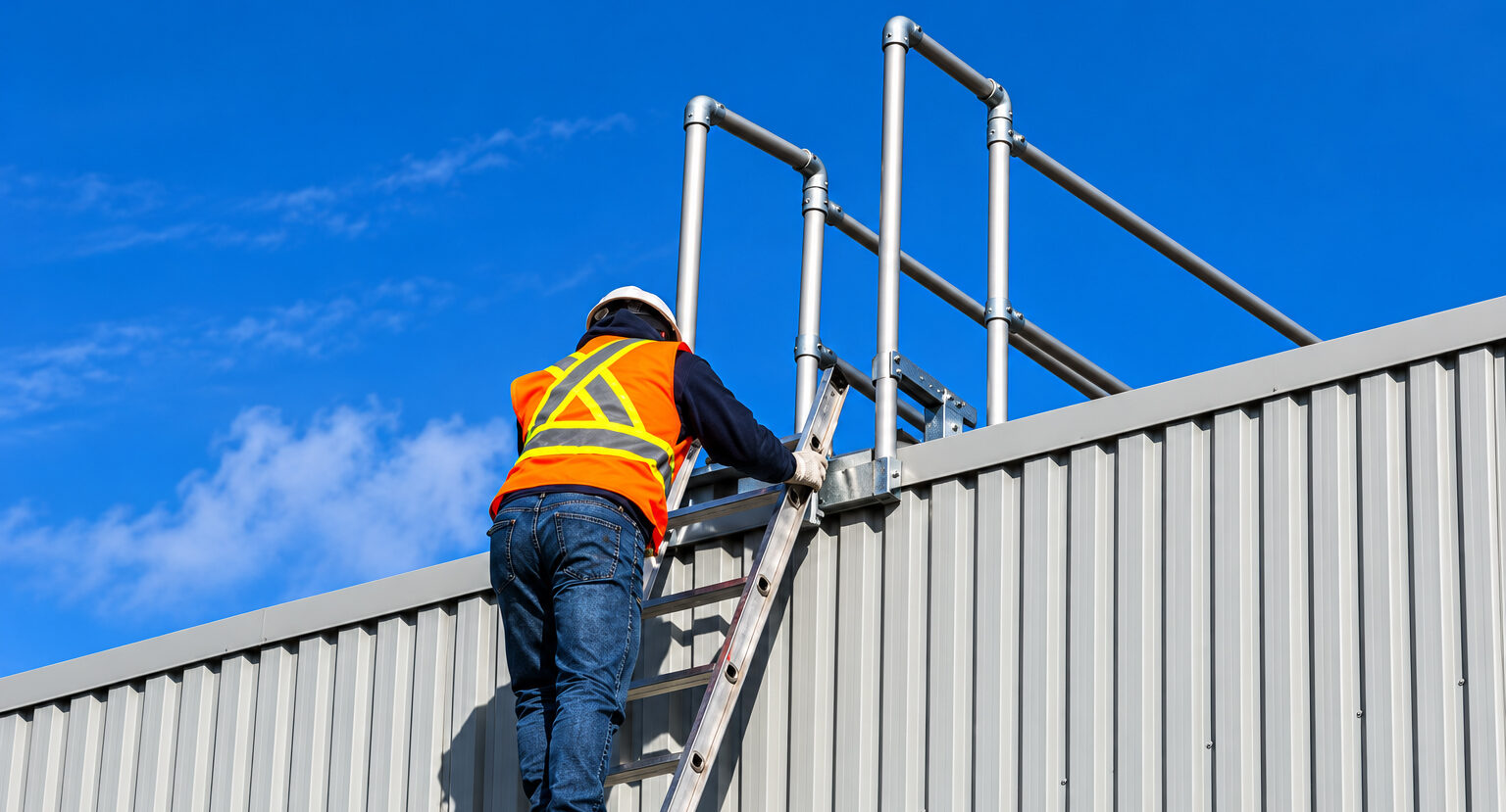 Rooftop Ladder Stabilizer Systems